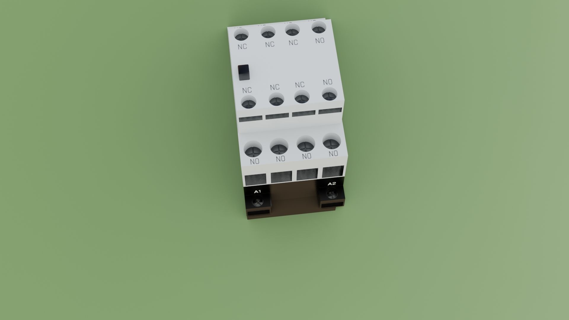 Contactor 3D model electrical switch Low-poly 3D model_3