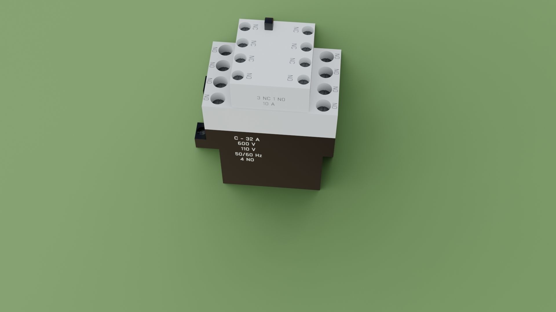 Contactor 3D model electrical switch Low-poly 3D model_24