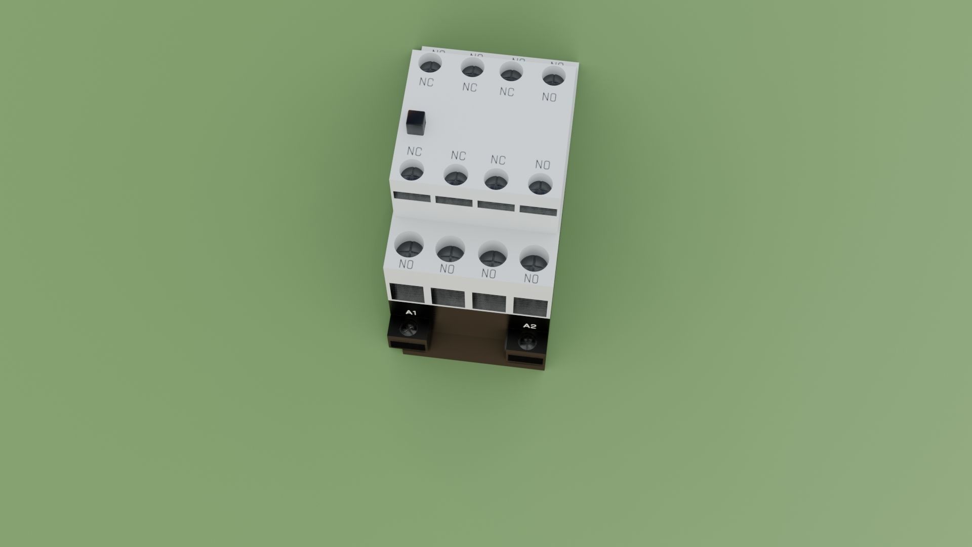 Contactor 3D model electrical switch Low-poly 3D model_2