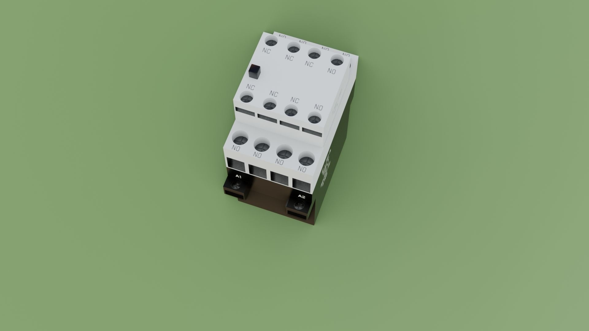 Contactor 3D model electrical switch Low-poly 3D model_5