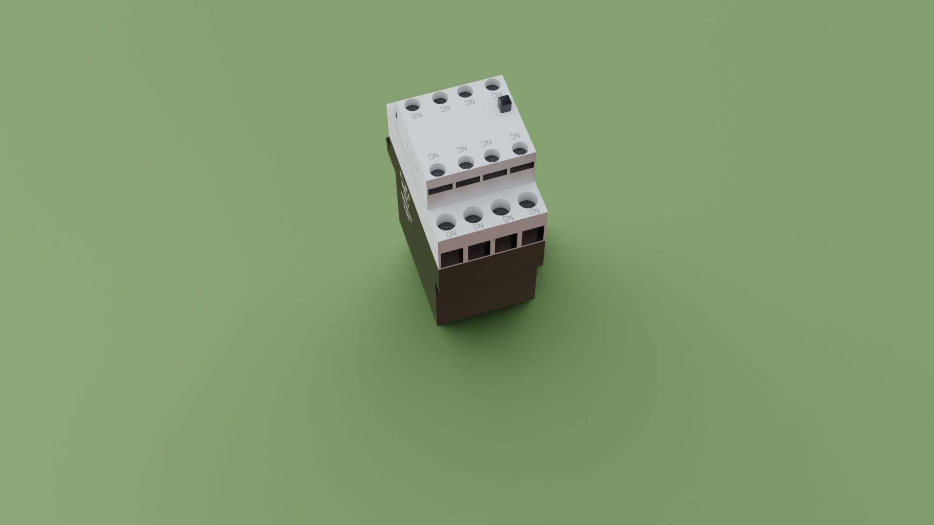 Contactor 3D model electrical switch Low-poly 3D model_36