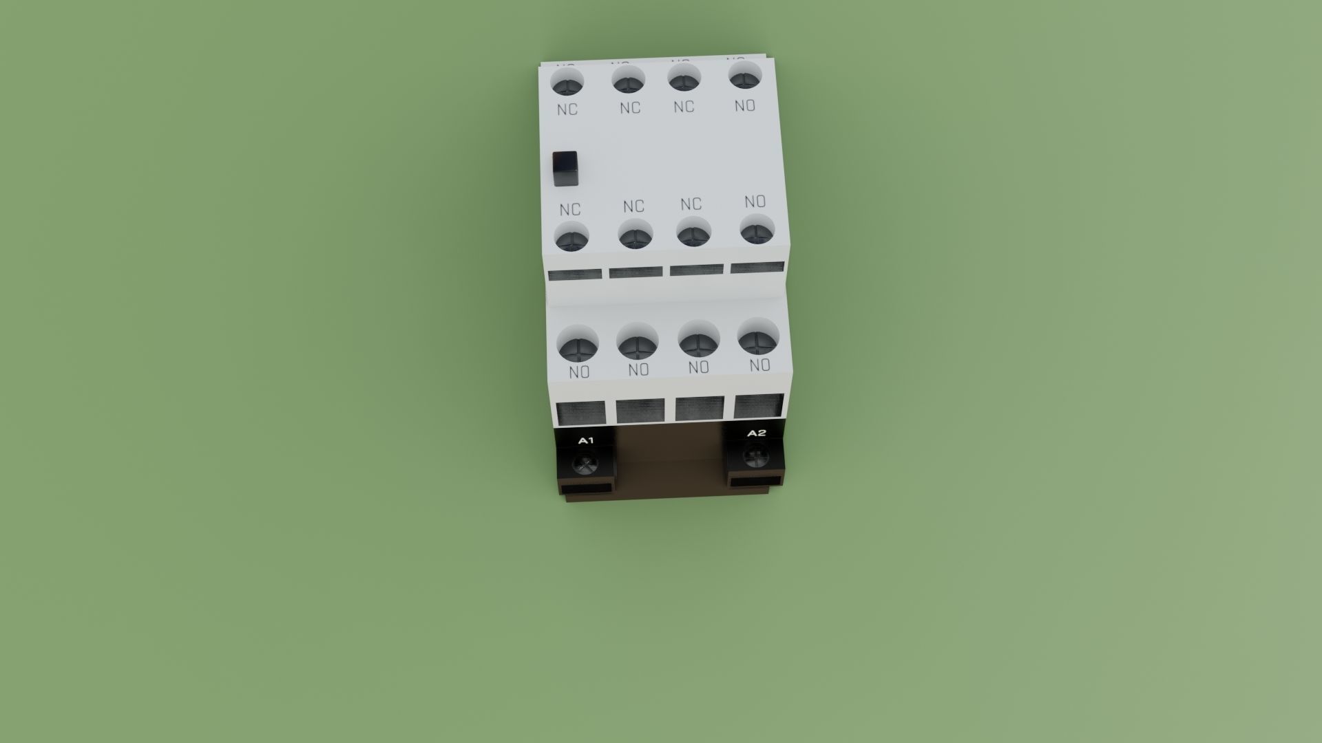 Contactor 3D model electrical switch Low-poly 3D model_4
