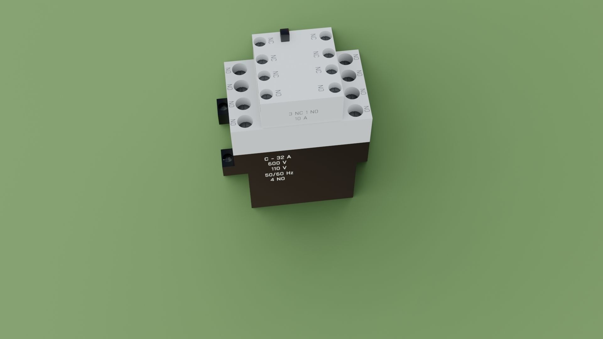 Contactor 3D model electrical switch Low-poly 3D model_22