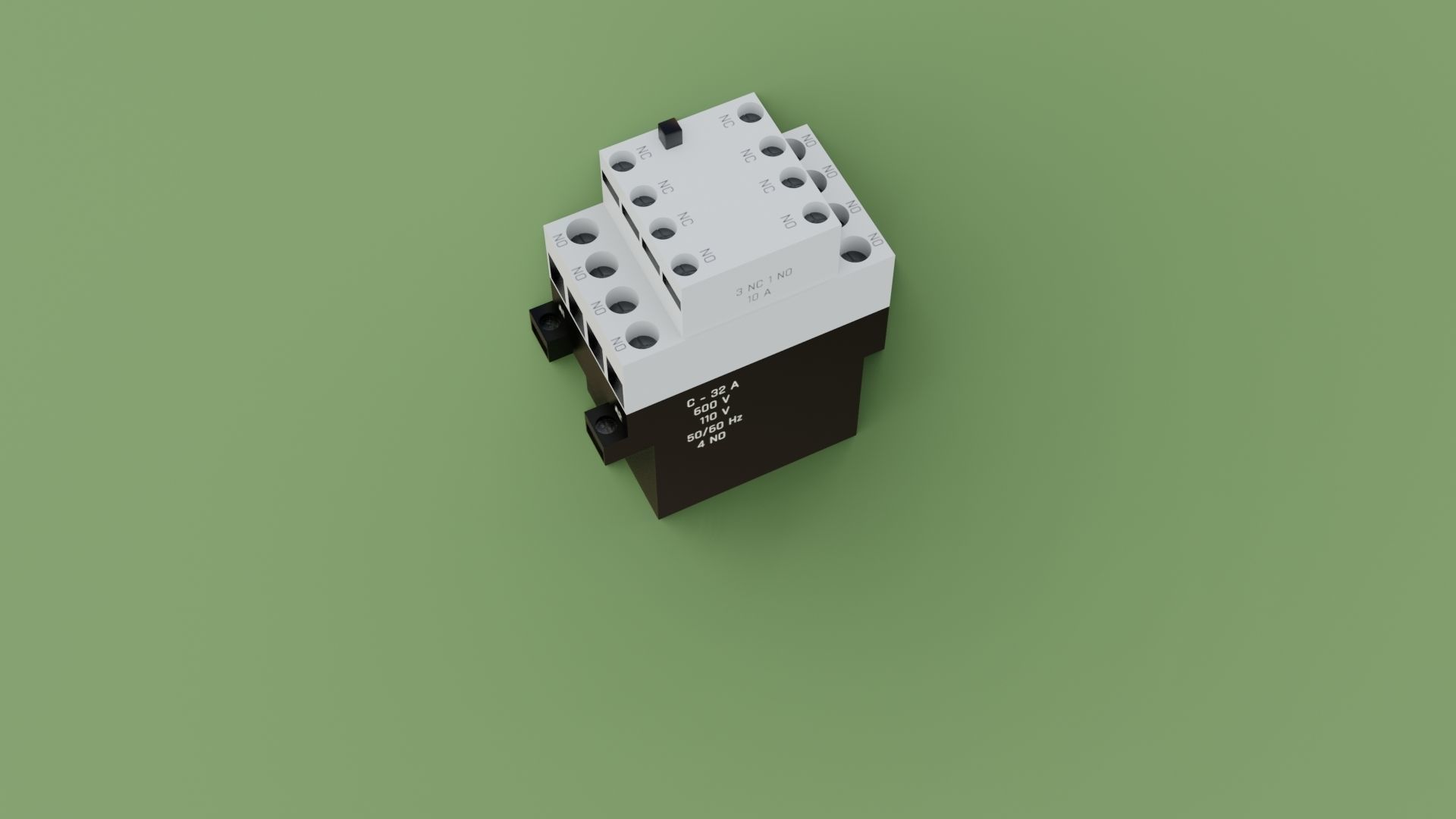 Contactor 3D model electrical switch Low-poly 3D model_18