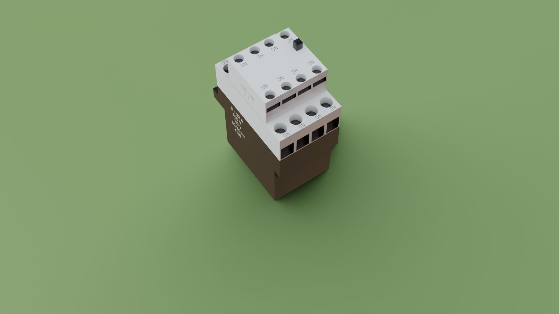 Contactor 3D model electrical switch Low-poly 3D model_33
