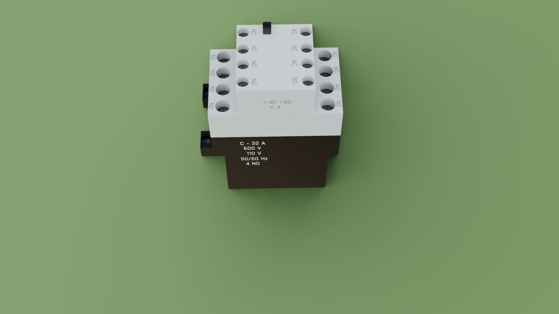 Contactor 3D model electrical switch Low-poly 3D model_23