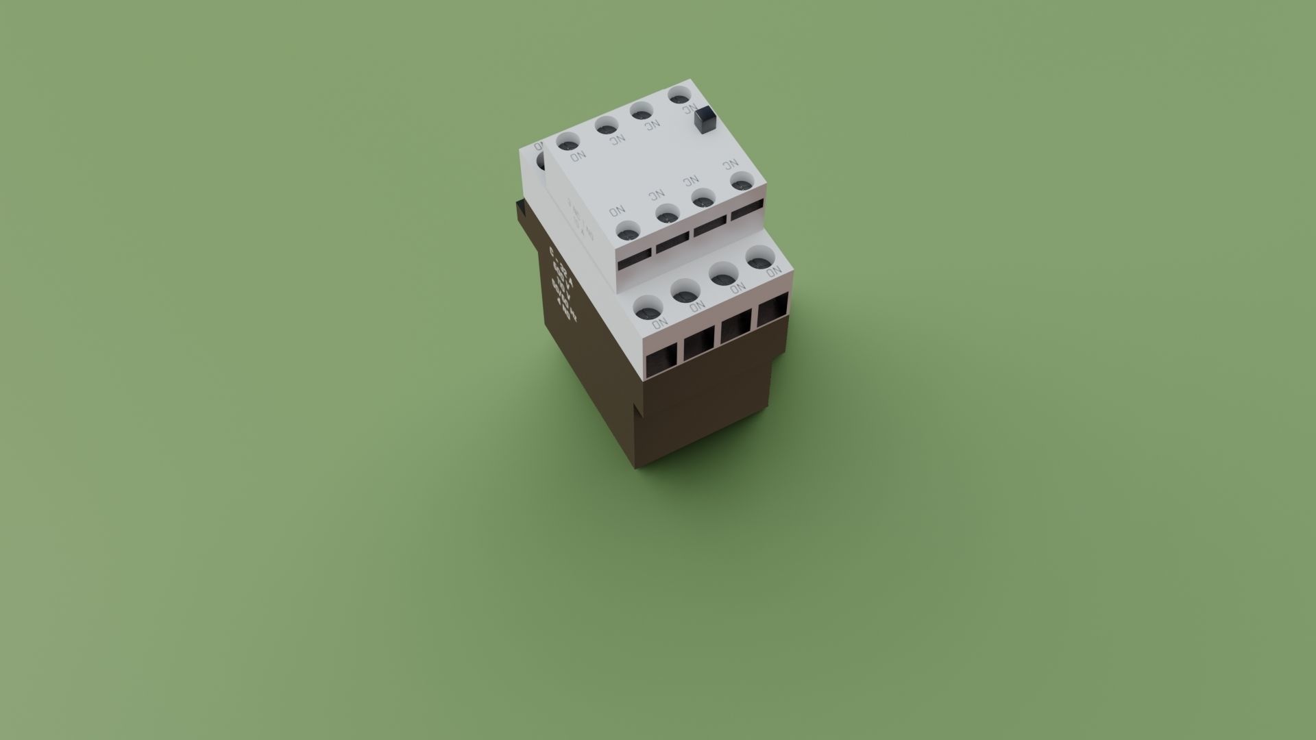 Contactor 3D model electrical switch Low-poly 3D model_34