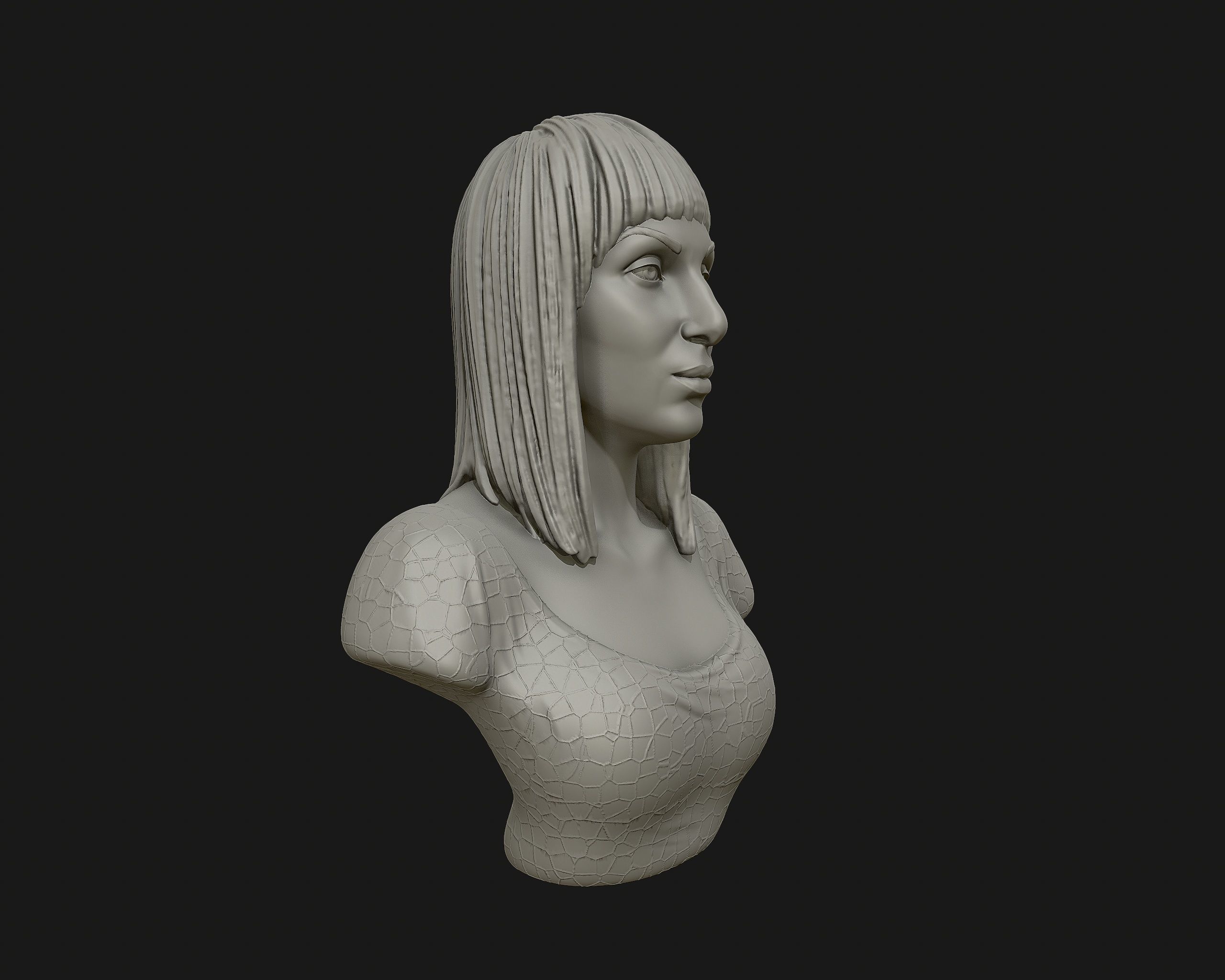 Cher portrait sculpture ready to 3D print 3D print model_15