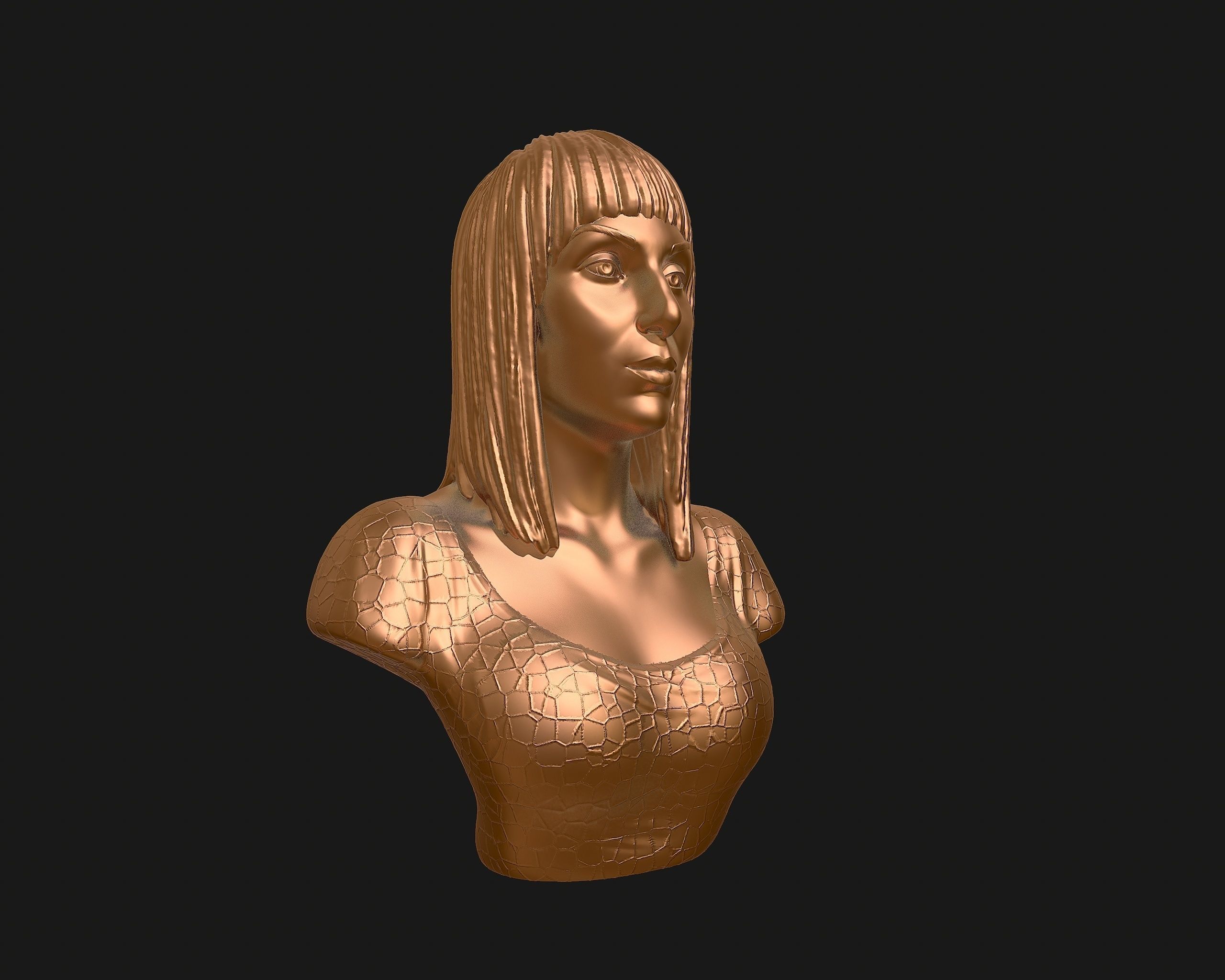 Cher portrait sculpture ready to 3D print 3D print model_34