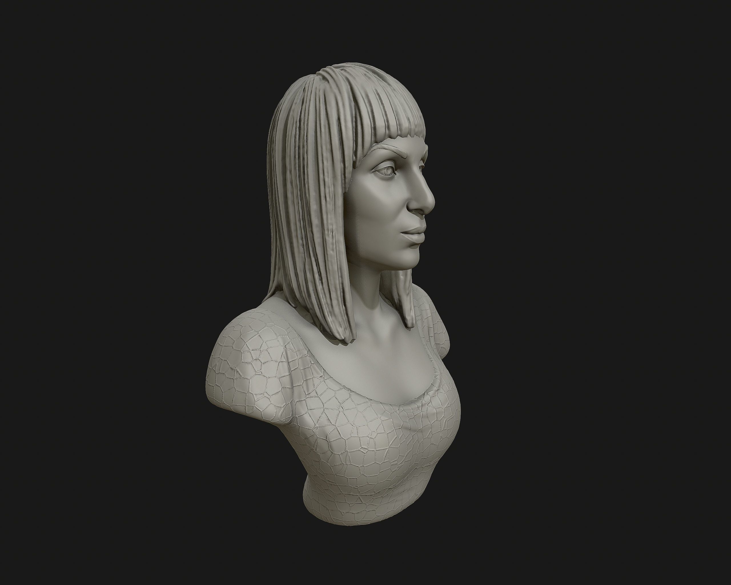Cher portrait sculpture ready to 3D print 3D print model_3