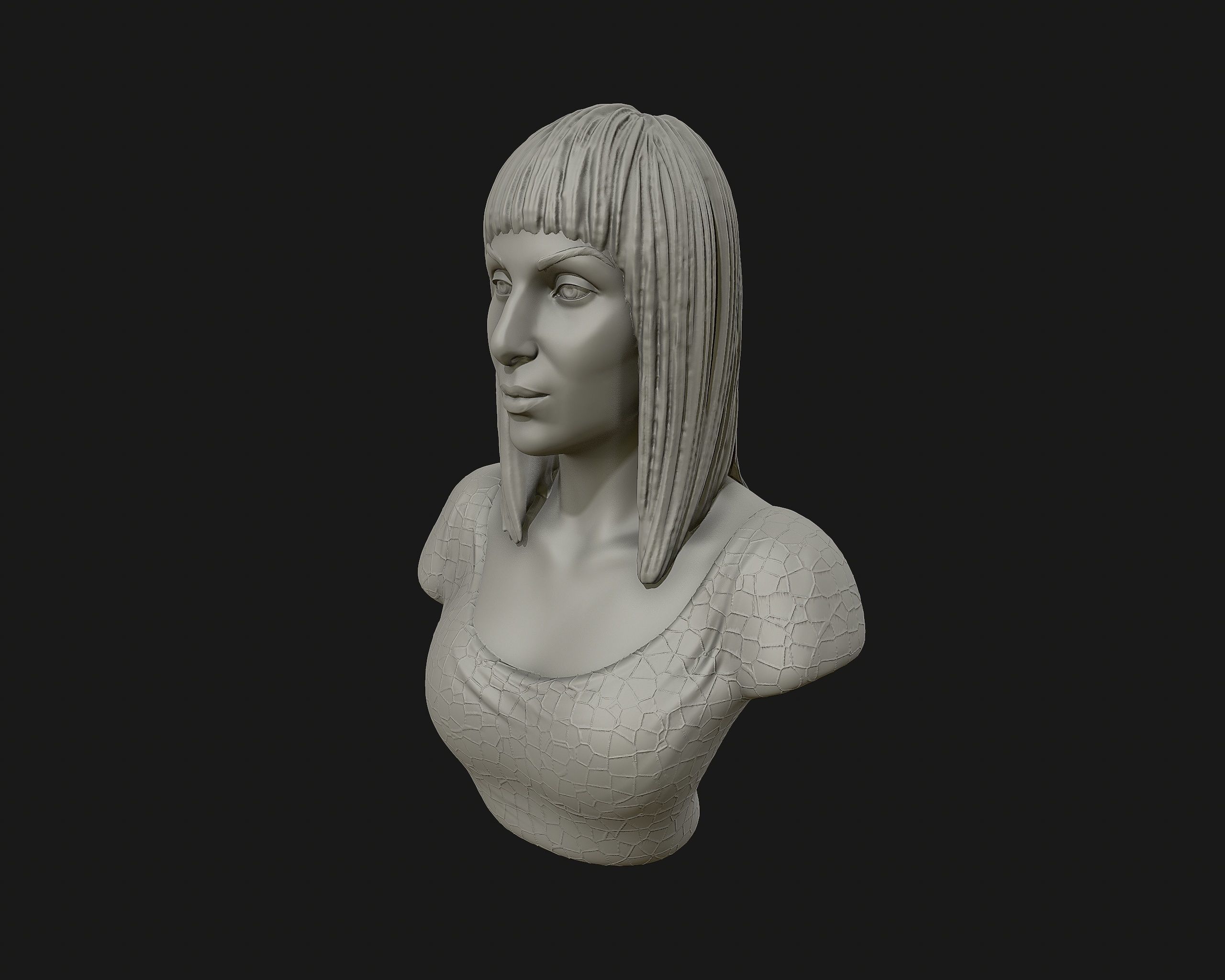 Cher portrait sculpture ready to 3D print 3D print model_2