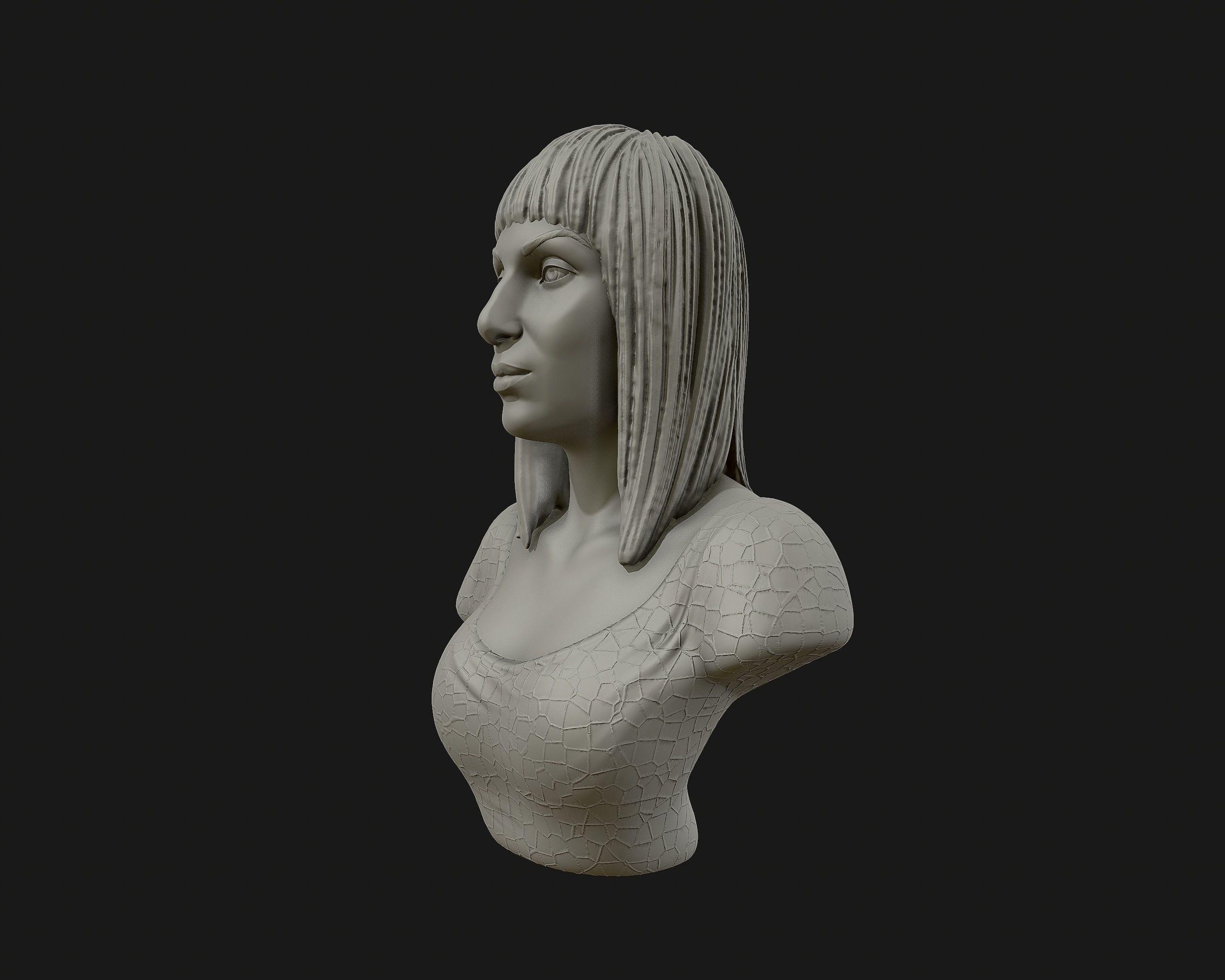Cher portrait sculpture ready to 3D print 3D print model_9