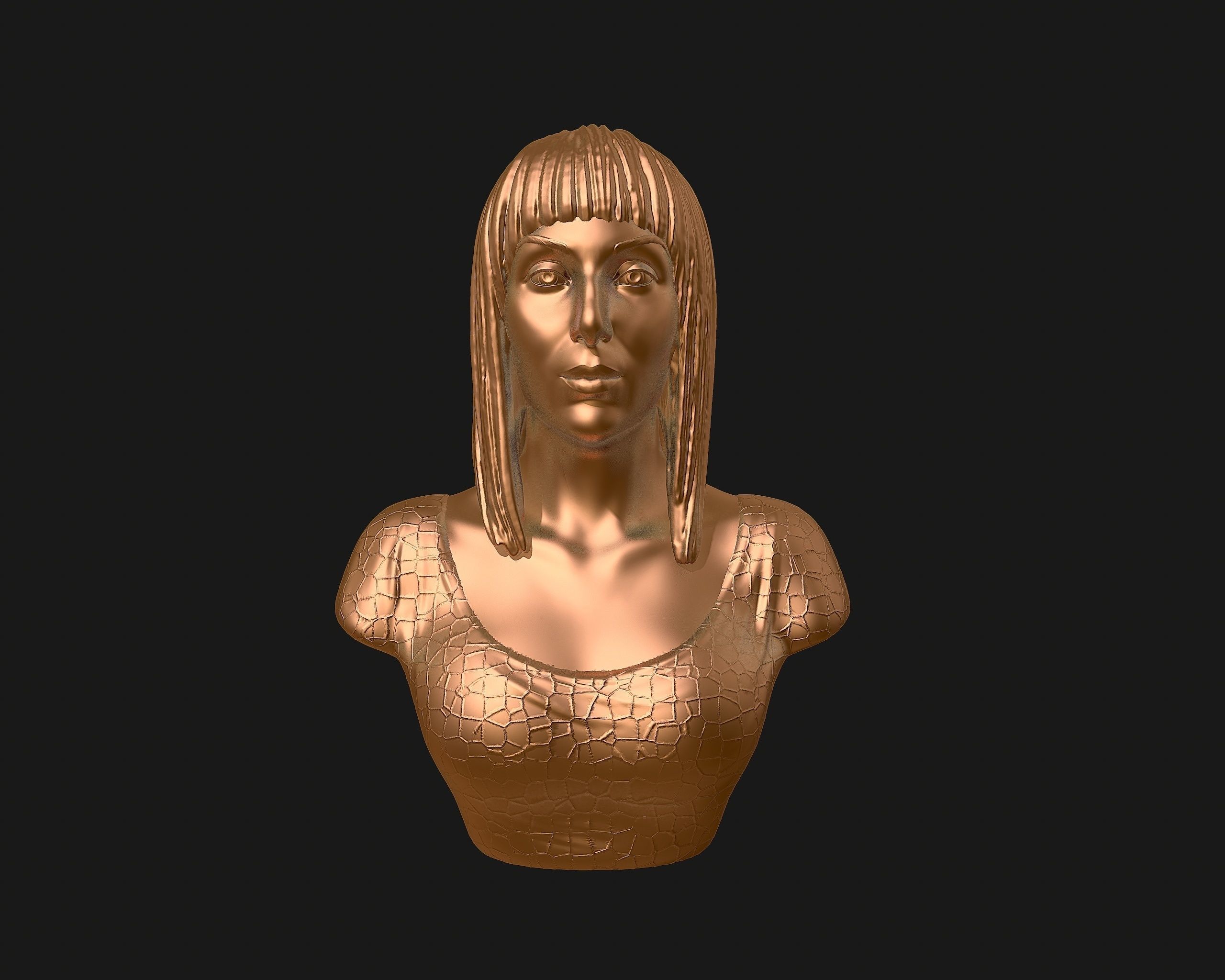 Cher portrait sculpture ready to 3D print 3D print model_28