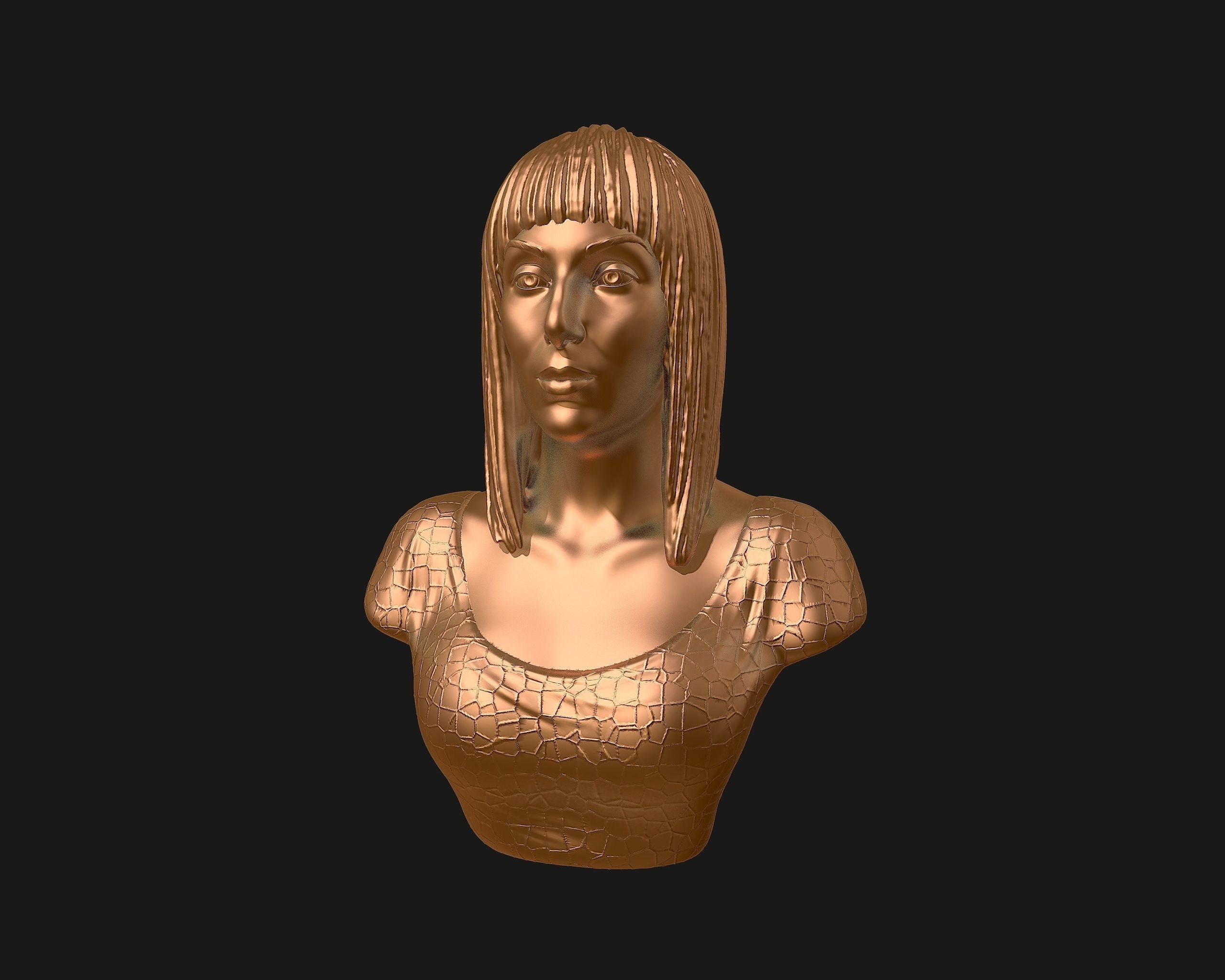 Cher portrait sculpture ready to 3D print 3D print model_29