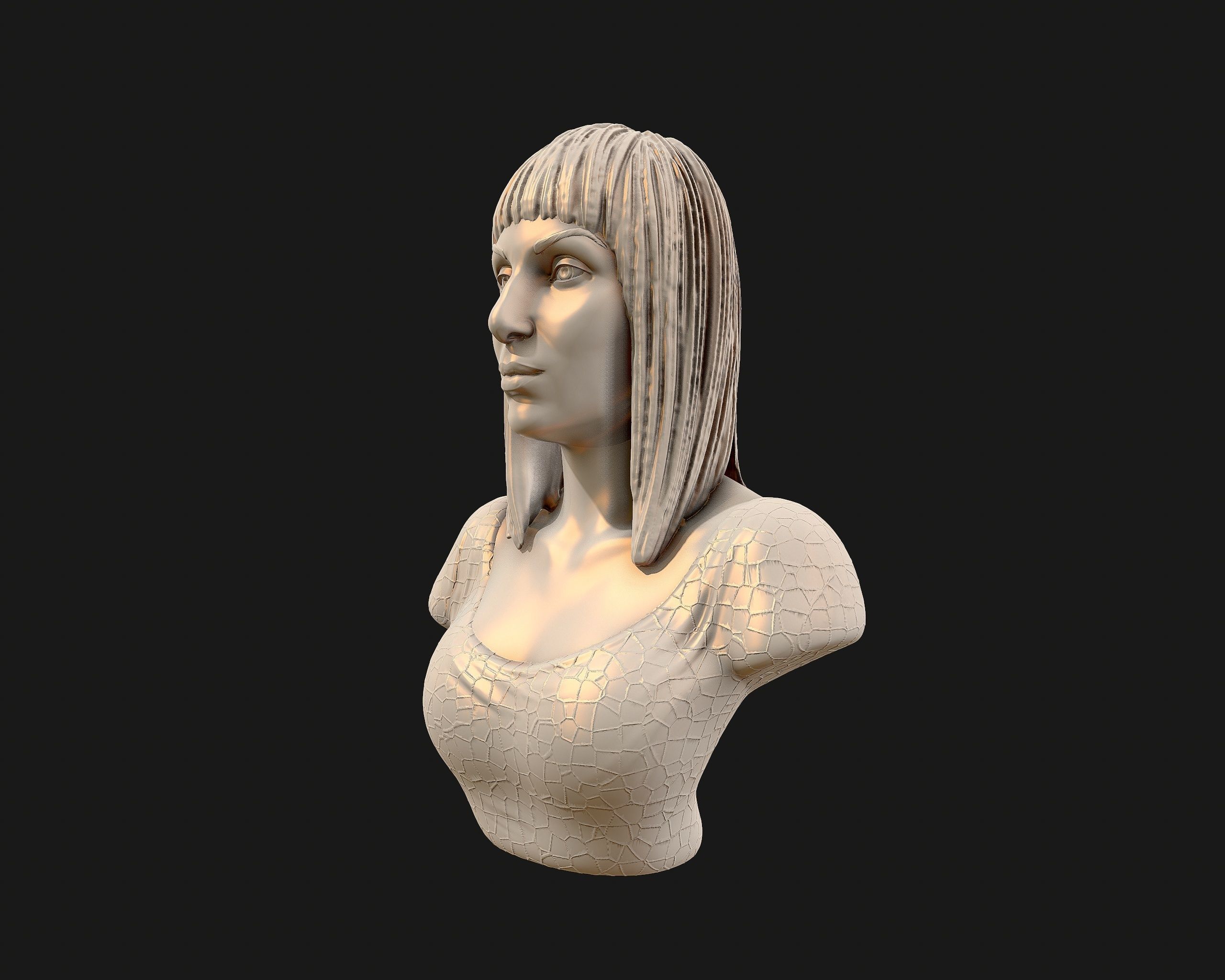 Cher portrait sculpture ready to 3D print 3D print model_22