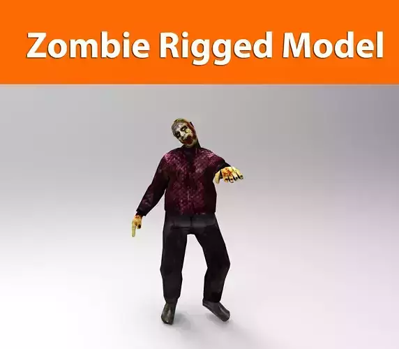 Zombie Male Rigged Character 