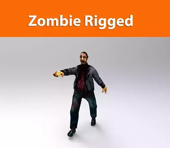 Zombie Male Rigged 