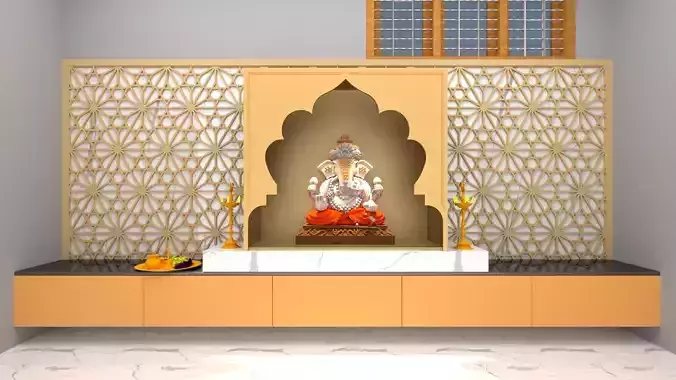 pooja  room 3D model