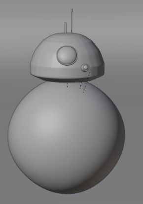 BB8 Robot Star wars 3D model_14