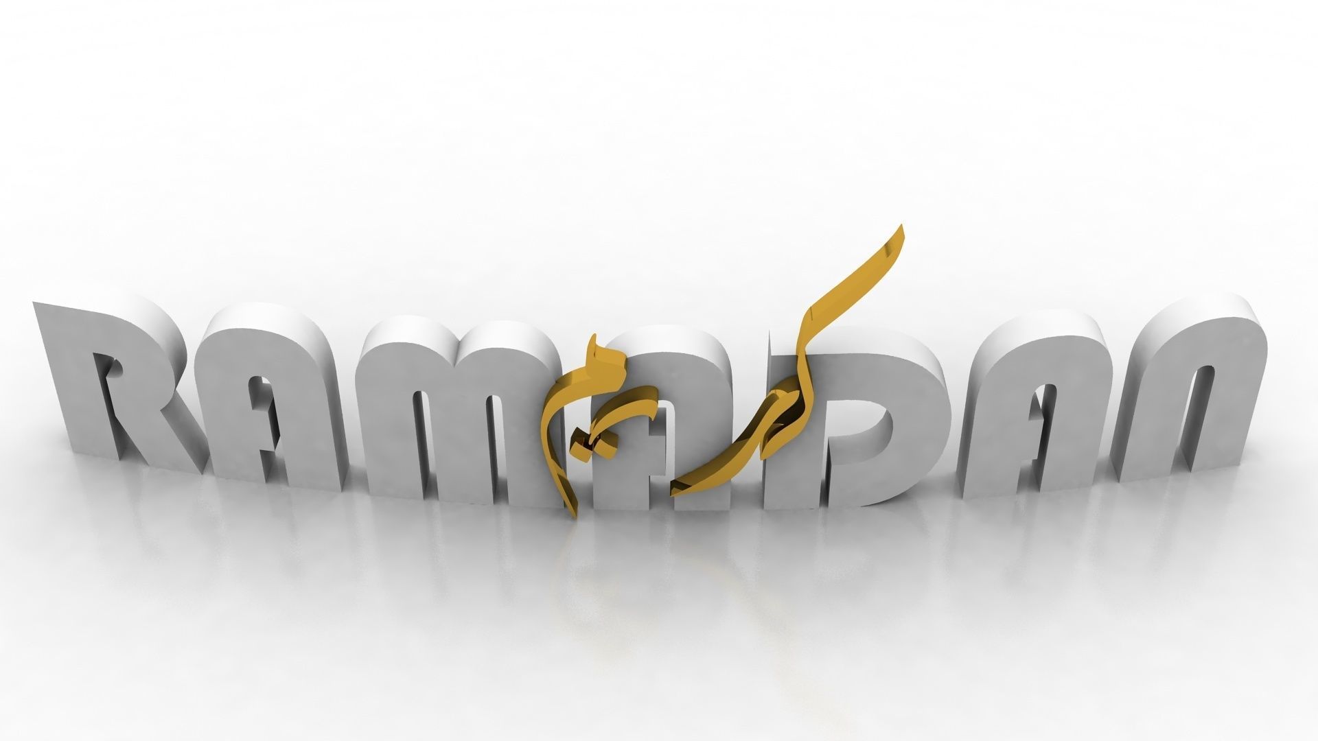 Ramadan 3D Letters  Decoration 3D model_2