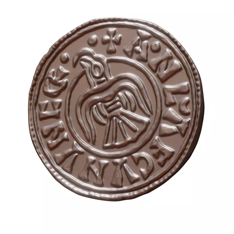 viking penny  king Anlaf Guthfrithsson print model 3D print model_0