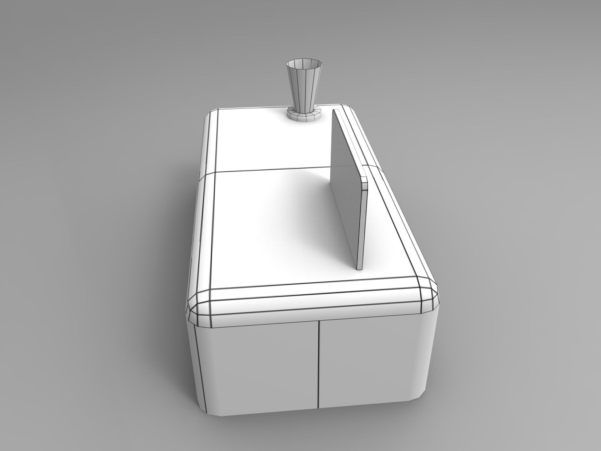 Sci Fi Hologram Table Low-poly 3D model_11