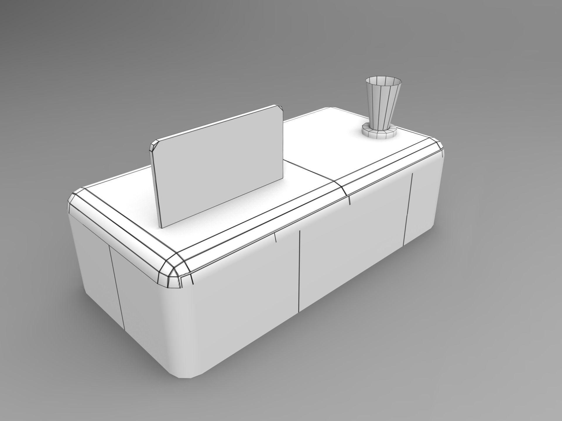 Sci Fi Hologram Table Low-poly 3D model_12