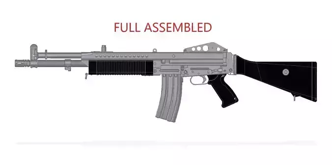 Stoner 63 carbine 3D model