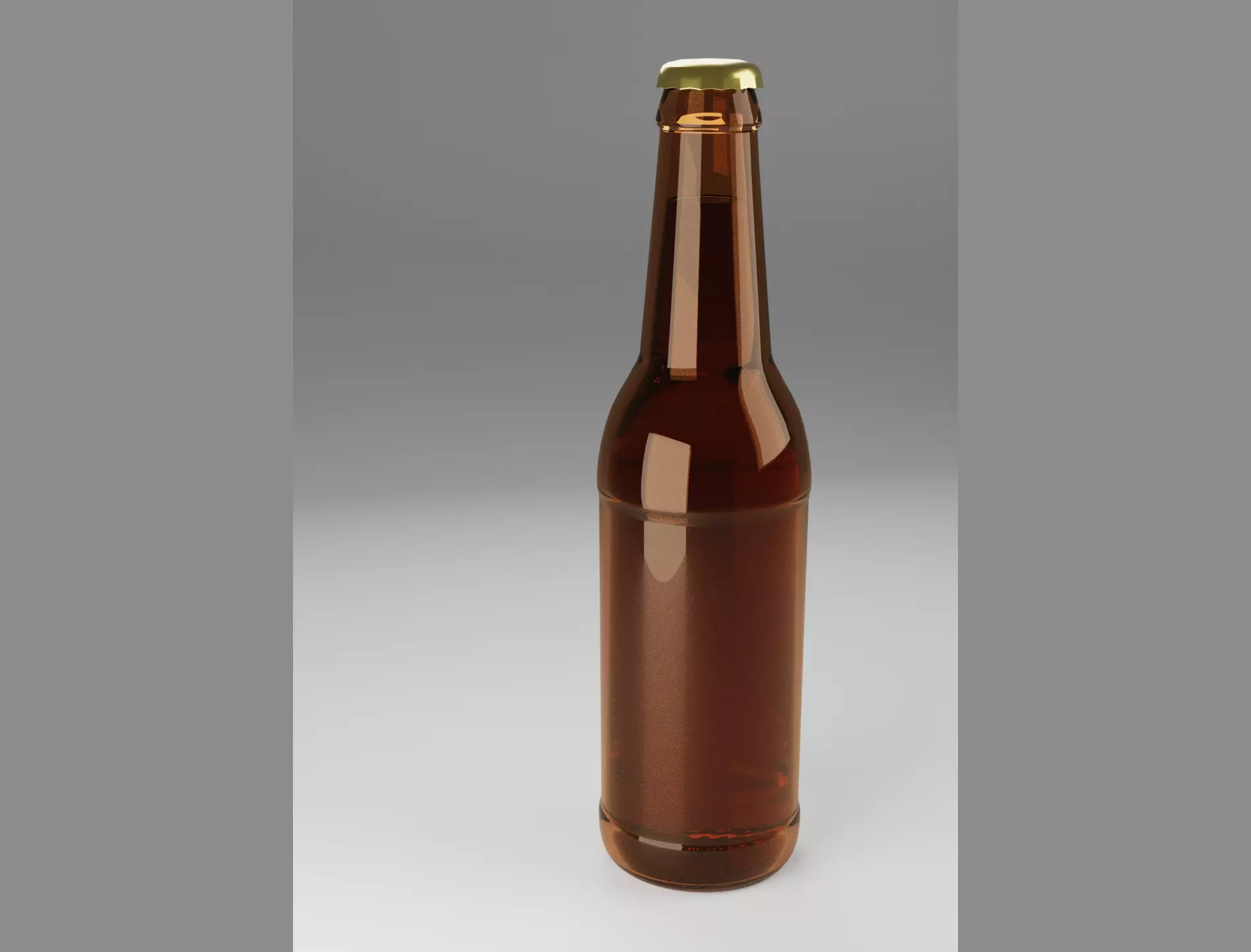 Beer bottle 3D model_0