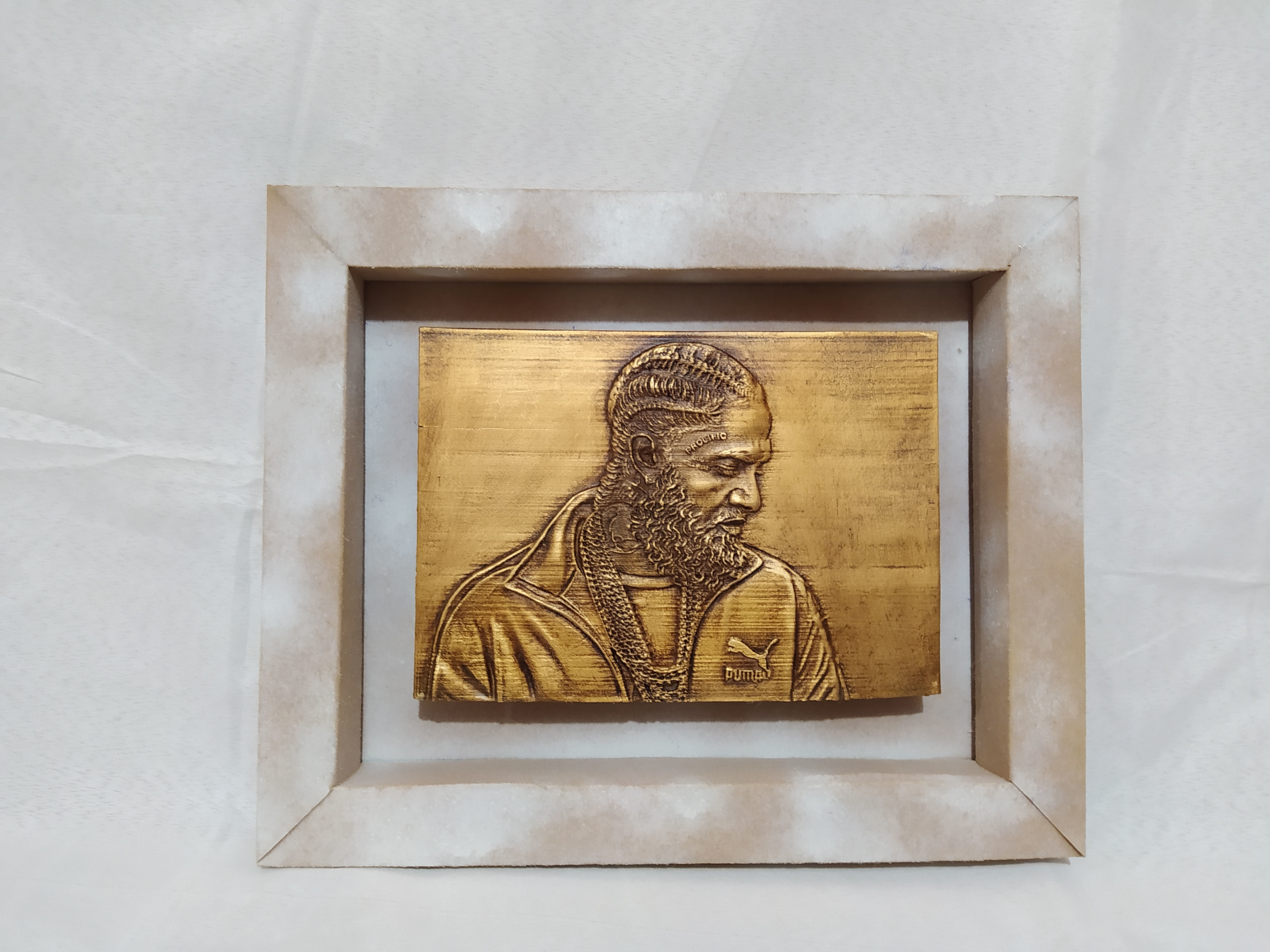 3D Relief sculpture of Nipsey Hussle  3D print model  3D print model_14