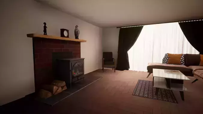 UE5 Apartment living room props 