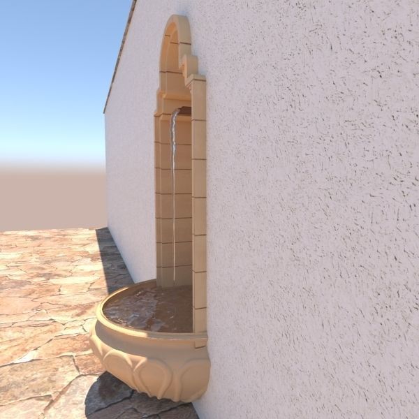 Wall Fountain 3D model_4