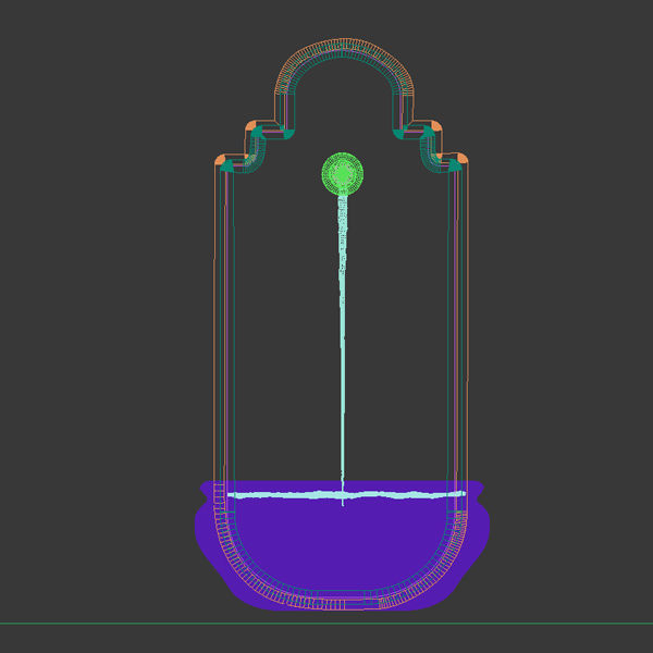 Wall Fountain 3D model_7