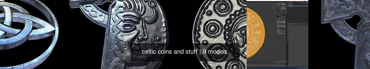celtic coins and stuff 3D Model Collection_0