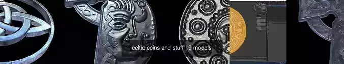celtic coins and stuff 3D Model Collection