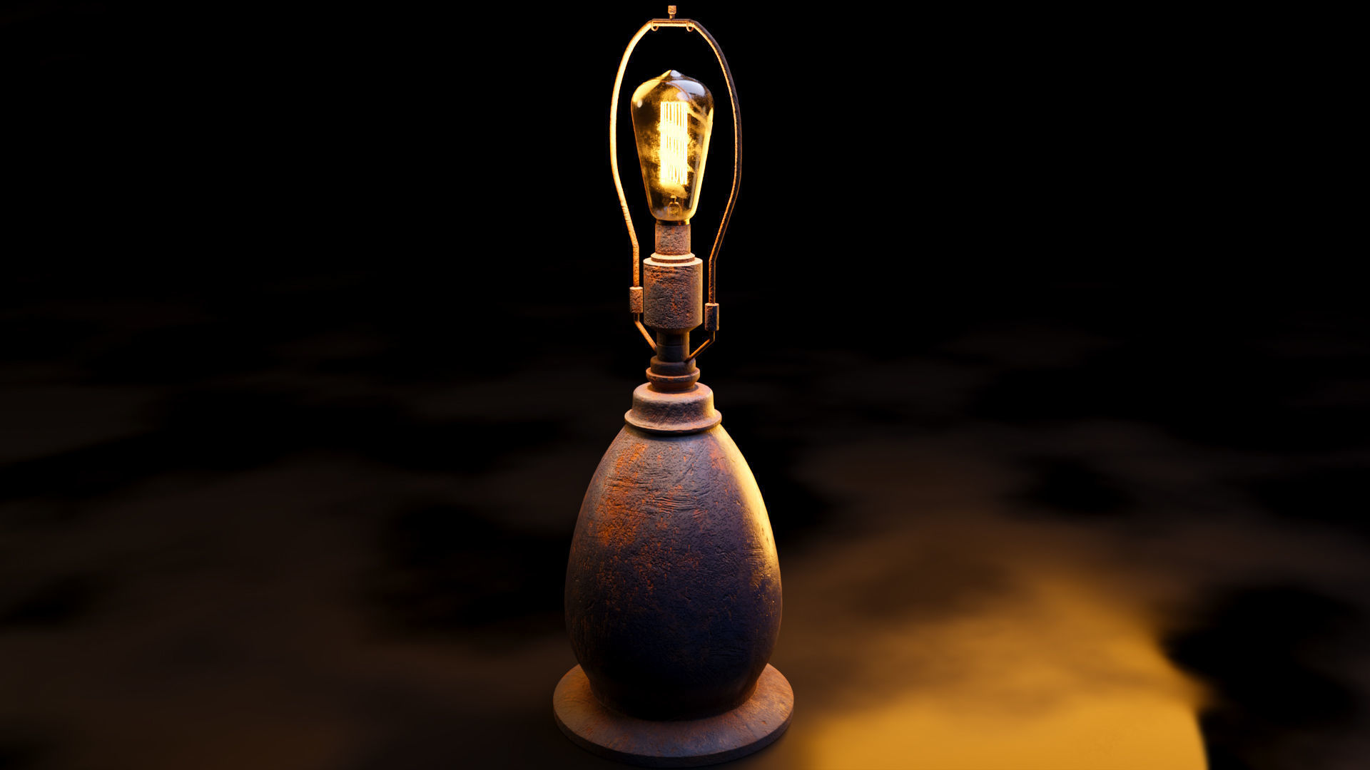 Lamp old lamp 3D model_1