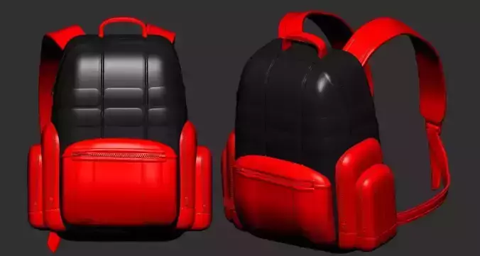 backpack high poly sculpt 3d printable ver 7 3D model 3D model