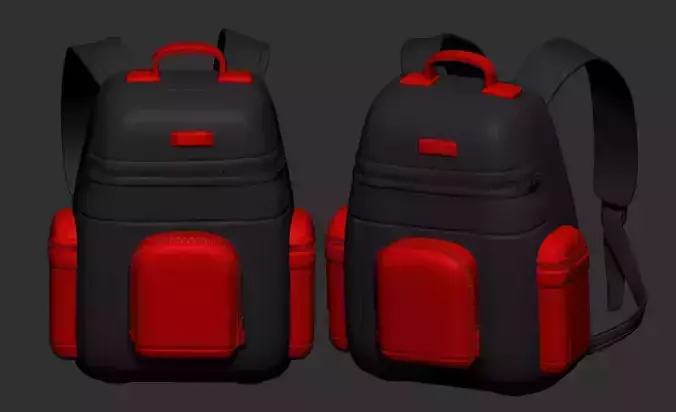 backpack high poly sculpt 3d printable ver 7 3D model 3D model