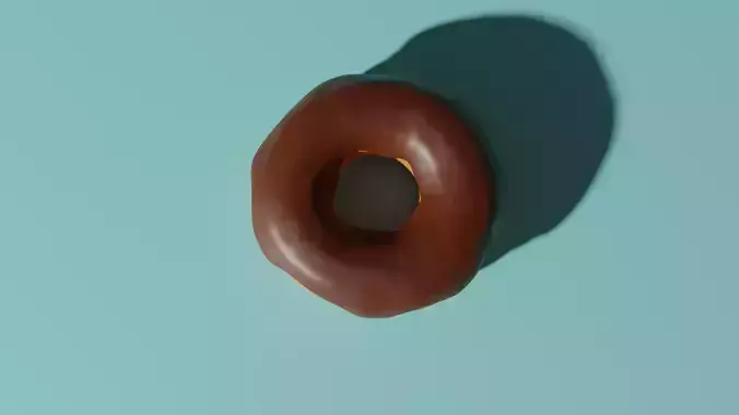 Doughnut with chocolate icing