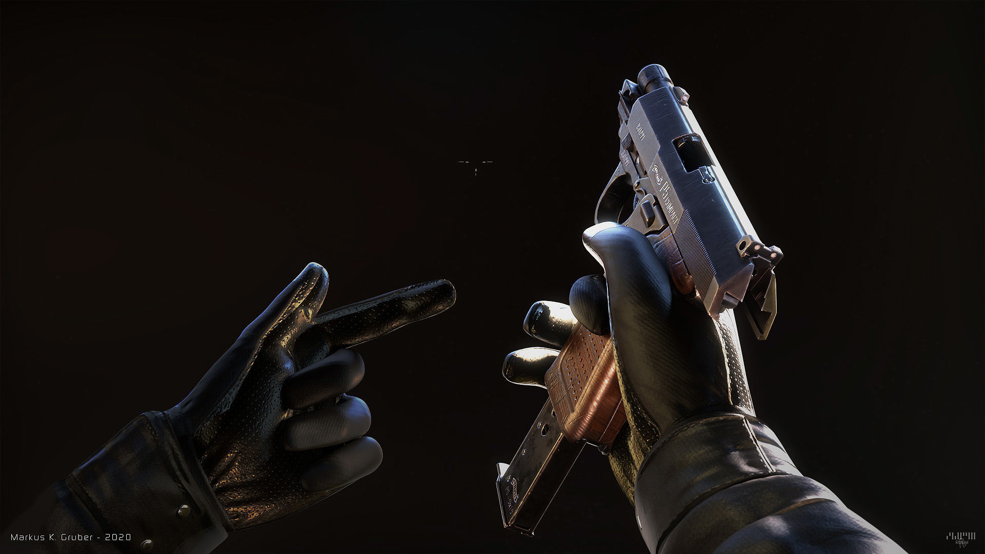 Walther P5 Compact Low-poly 3D model_5