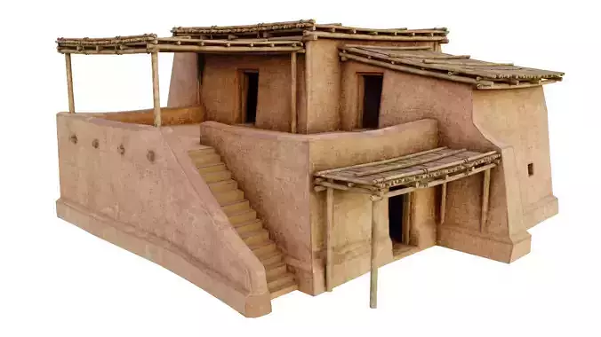 Common Shanty Low-poly 3D model