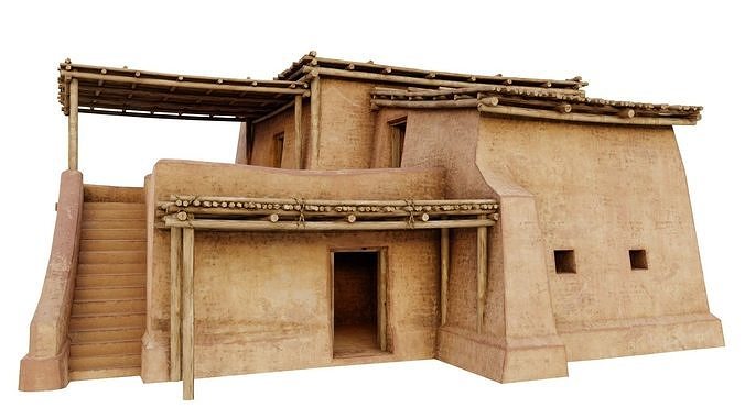 Common Shanty Low-poly 3D model 3