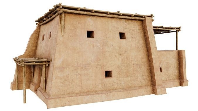 Common Shanty Low-poly 3D model 7