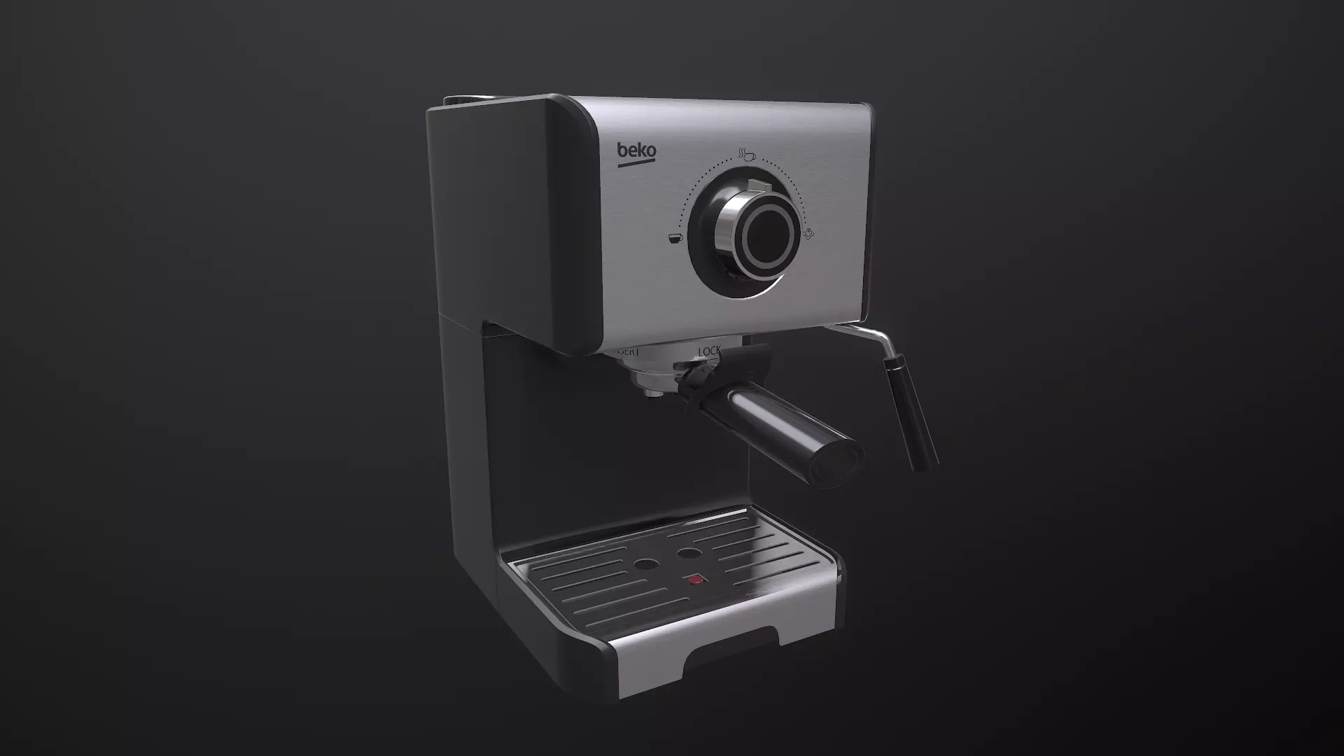 Espresso Coffee Machine Low-poly 3D model