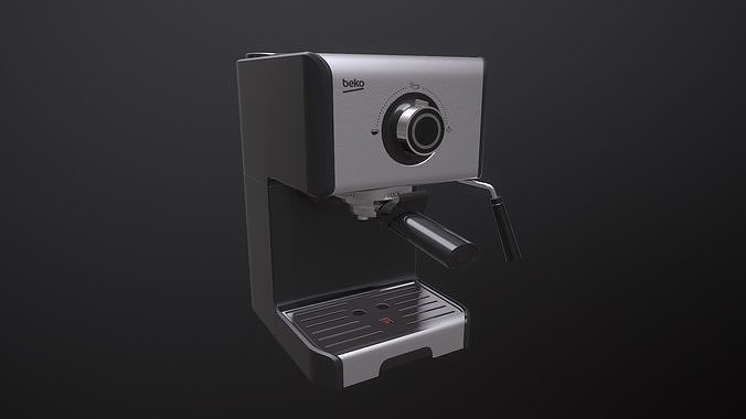 Espresso Coffee Machine Low-poly 3D model