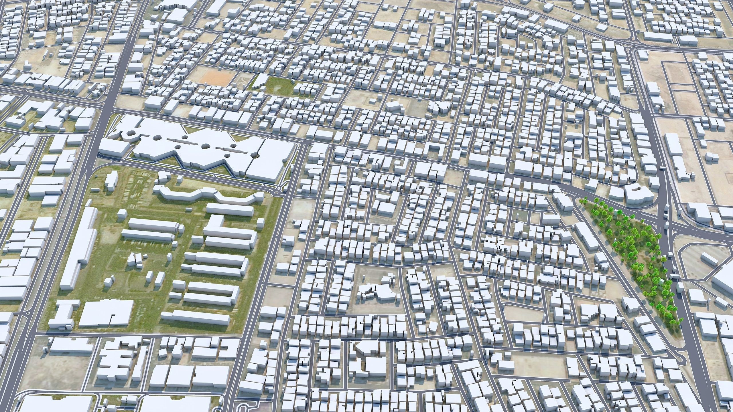 Dammam Saudi Arabia 70Km Low-poly 3D model_1