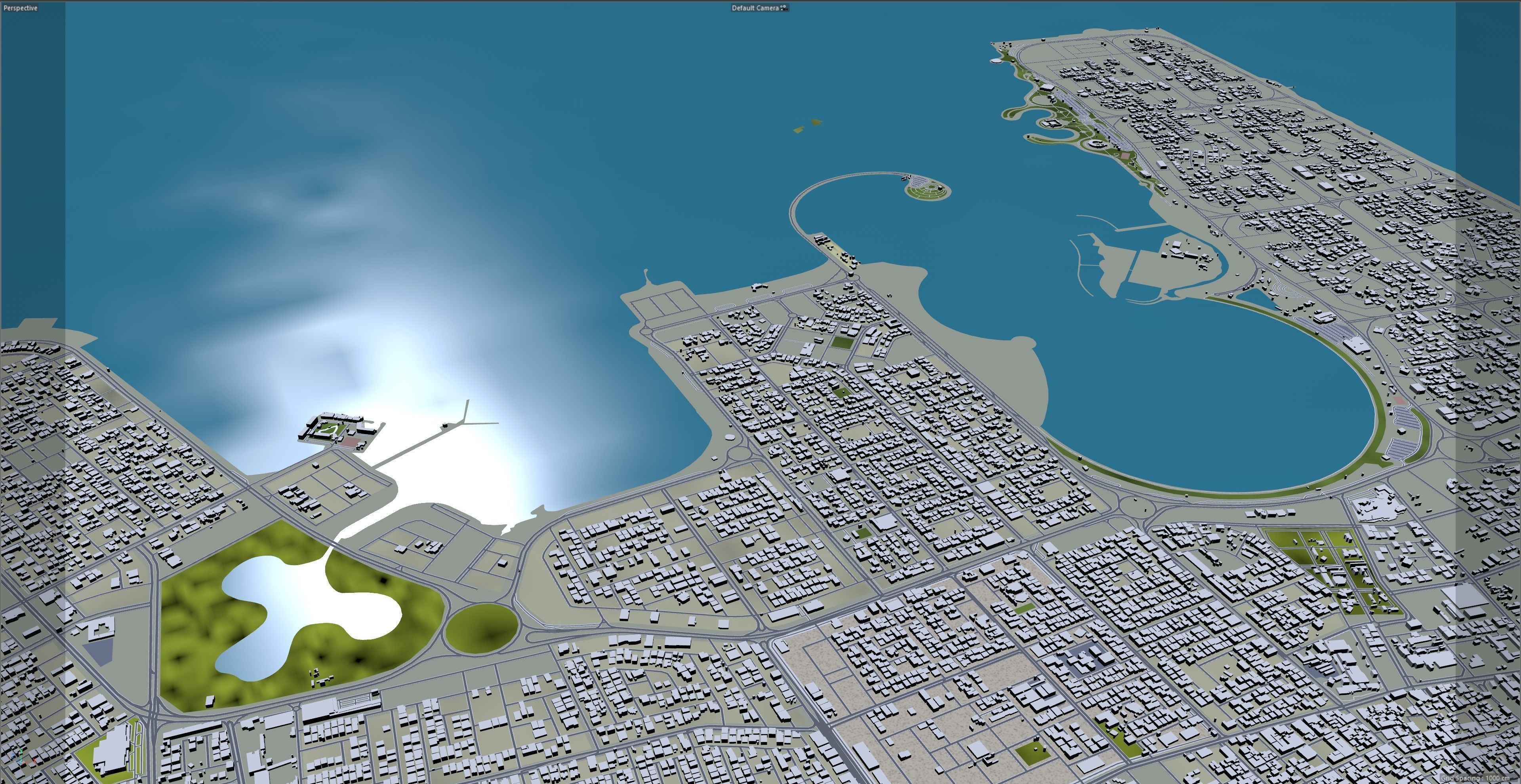 Dammam Saudi Arabia 70Km Low-poly 3D model_23