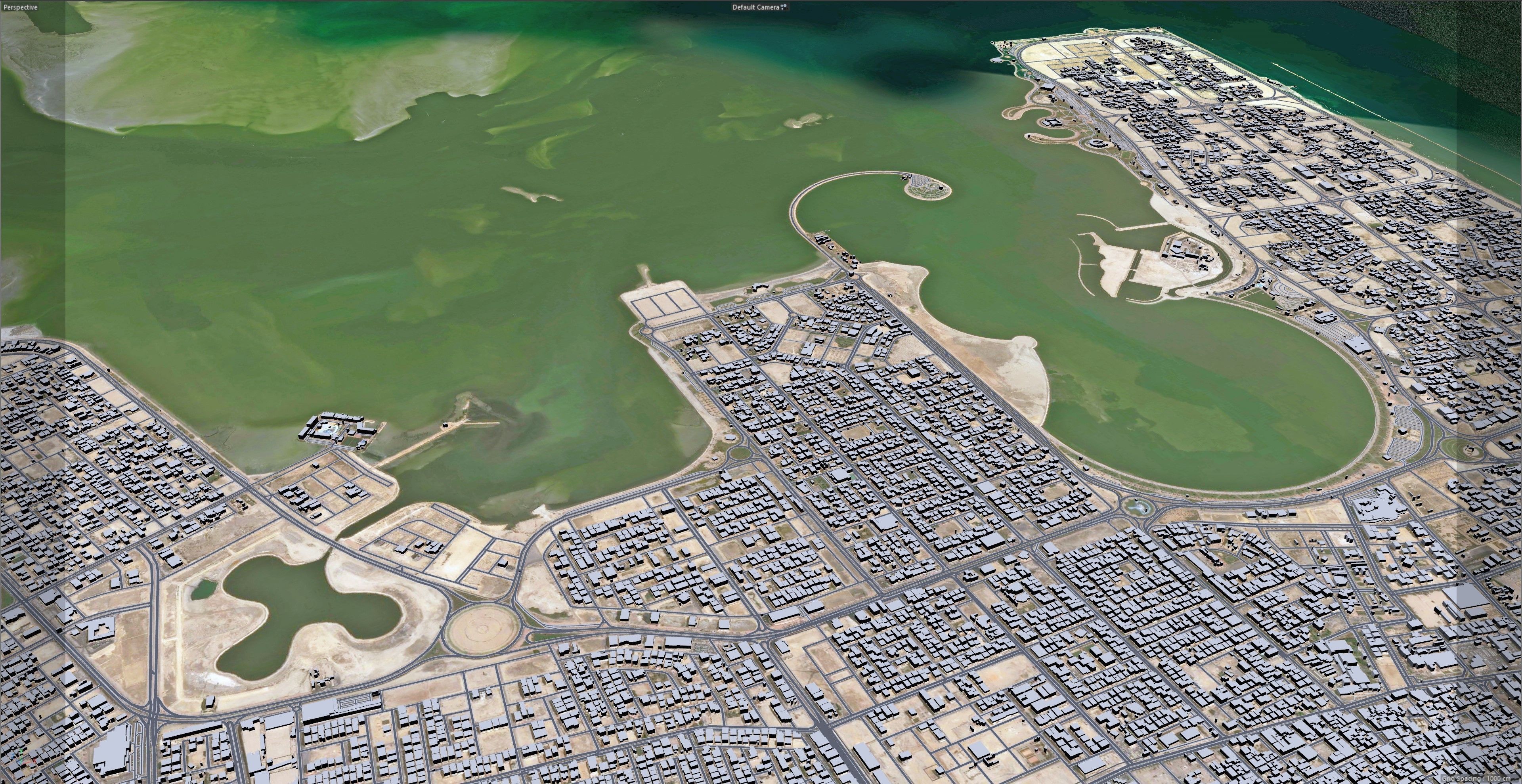 Dammam Saudi Arabia 70Km Low-poly 3D model_24