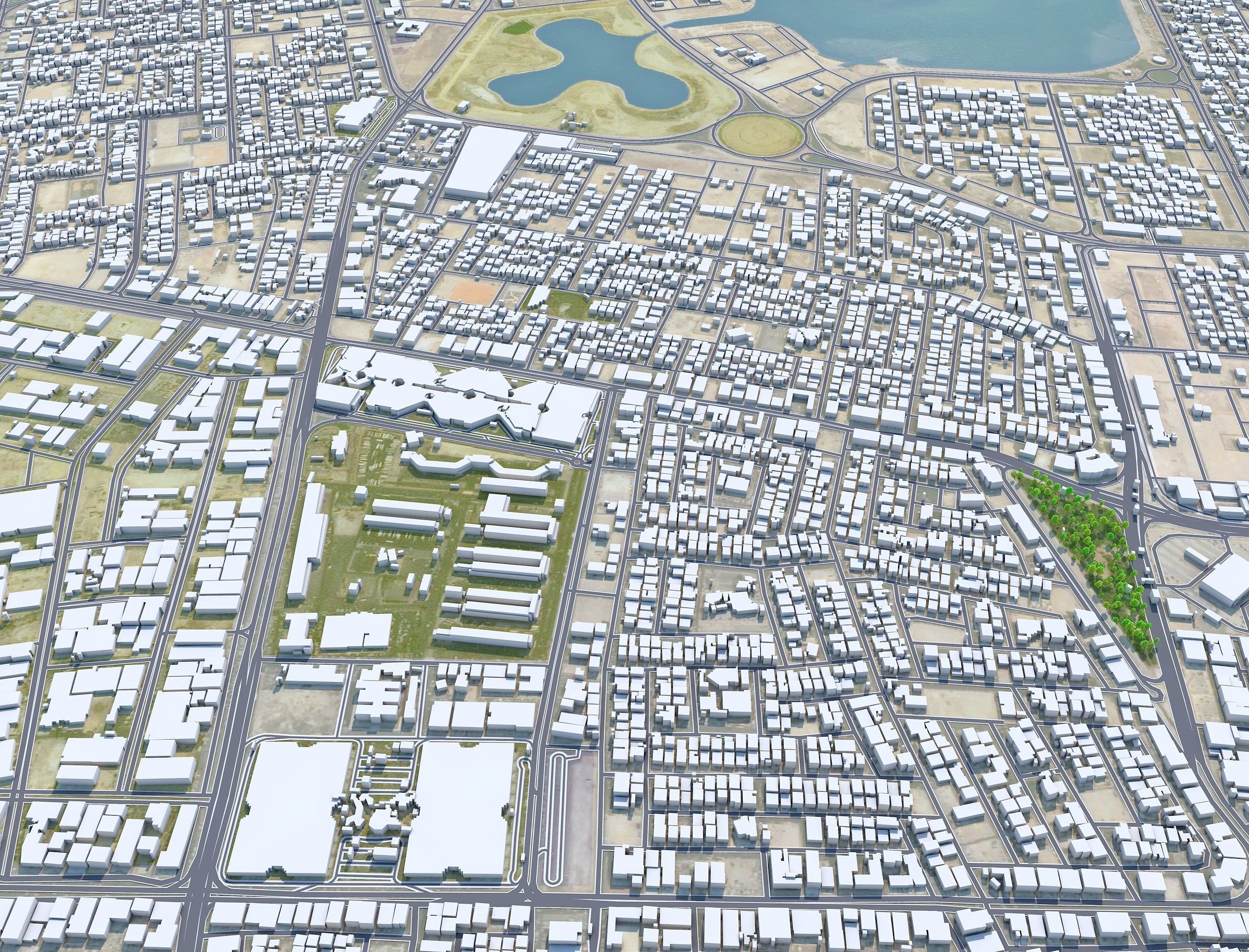 Dammam Saudi Arabia 70Km Low-poly 3D model_25