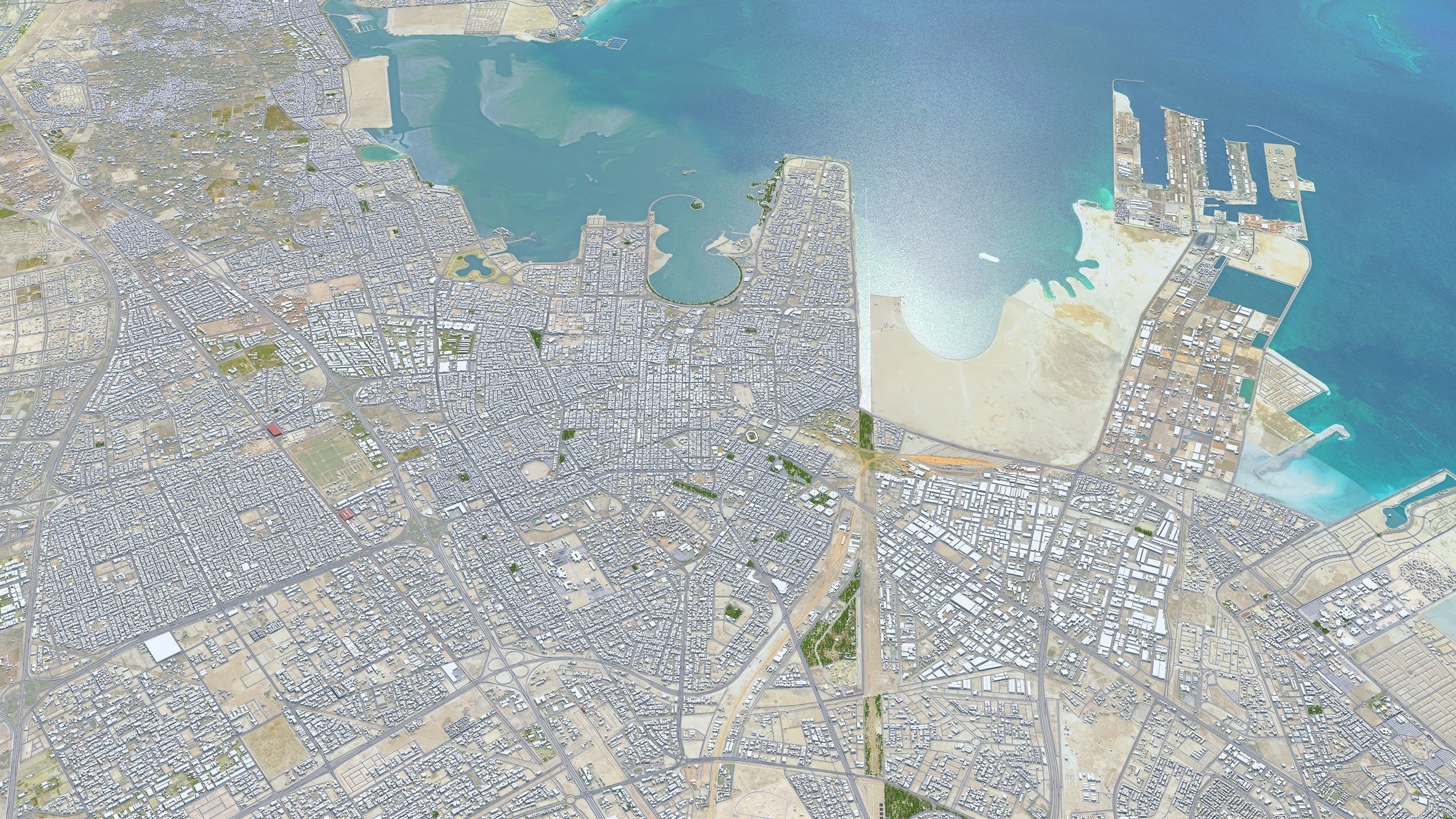Dammam Saudi Arabia 70Km Low-poly 3D model_9